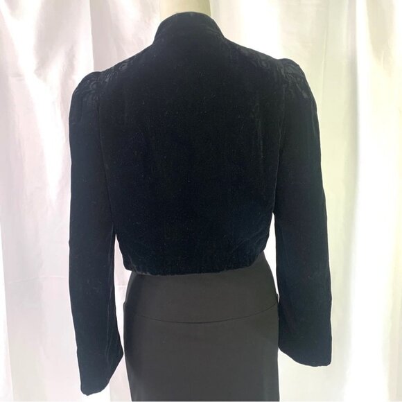 SALZBURGER TRACHTEN  AUS ÖSTERREICH VON WENGER VELVET BLACK BLAZER MADE AUSTRIA - Picture 5 of 14